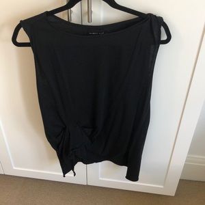 Black sleeveless top